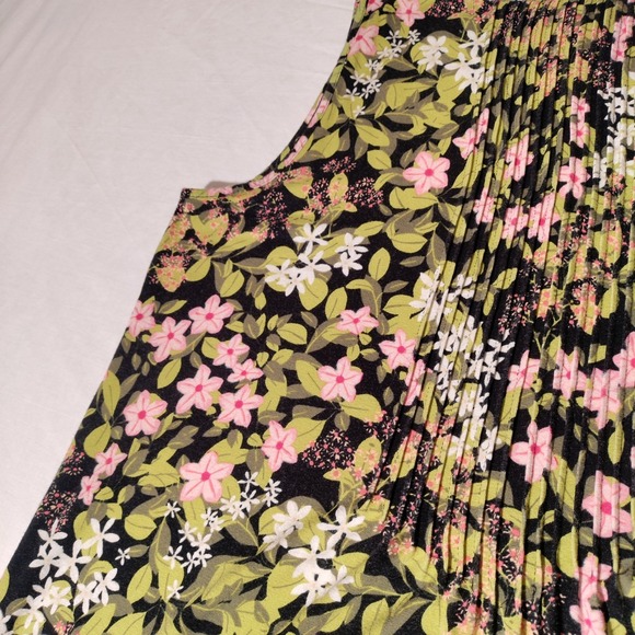 J. Jill Wearever Collection Midi Dress Women's Size M Sleeveless Floral Knit - Picture 5 of 16